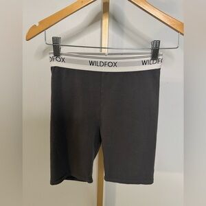 Wildfox Charcoal Bike Shorts with Waistband